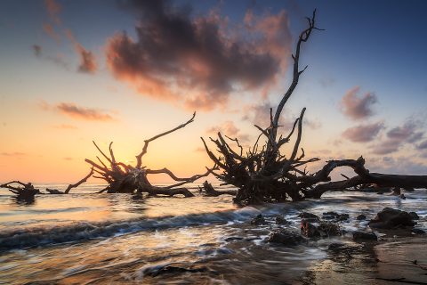 Fingers of the Setting Sun