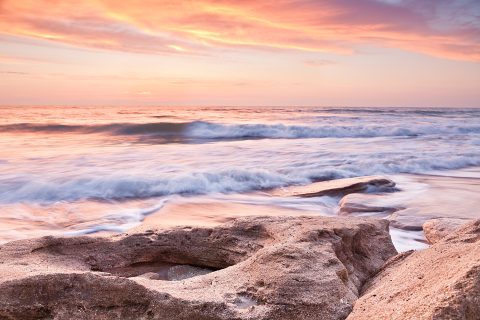 Peach Whispers of Shore